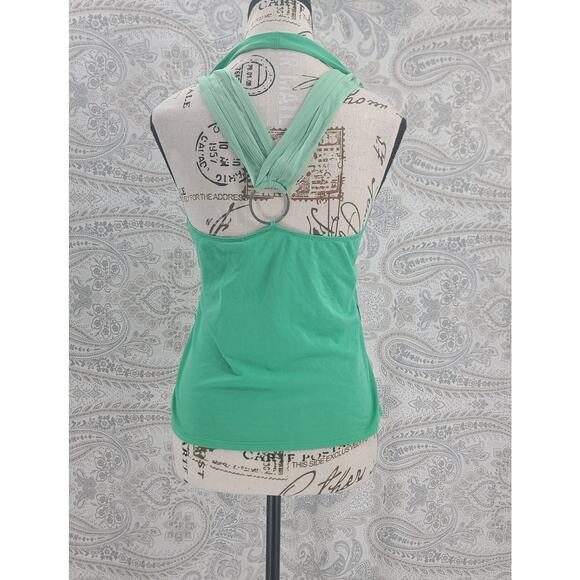 Armani exchange women's tank top green NWT Size Medium Festival Resort Wear - Picture 2 of 9